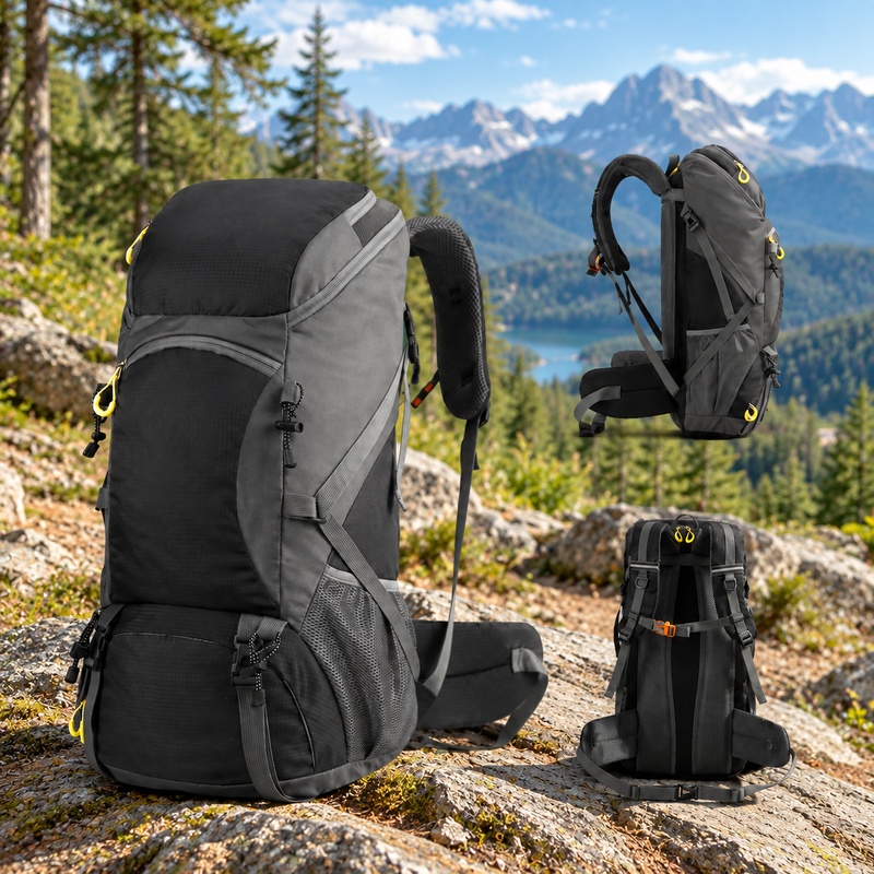 Outdoor Adventure Backpack - Вместительный водонепроницаемый рюкзак для походов, 50