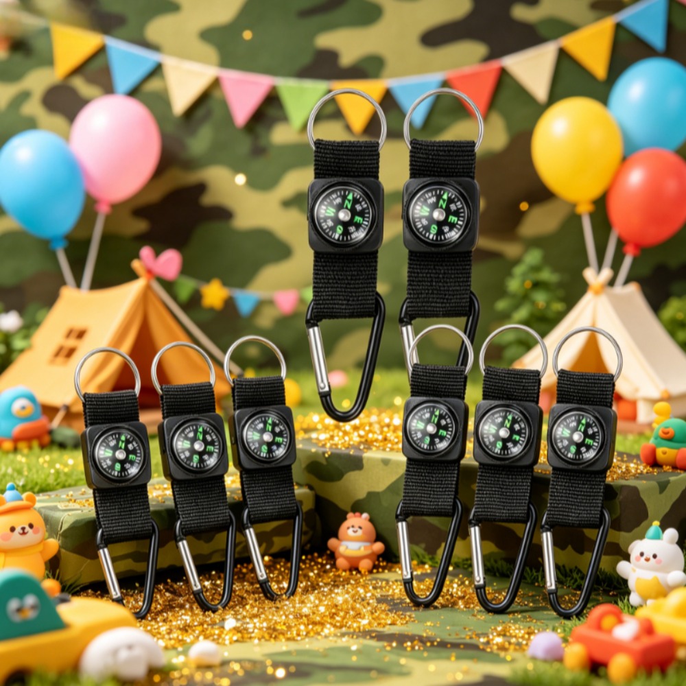 Набор из 6 компасов с клипсой  – обзор и цена Outdoor Adventure Birthday Party